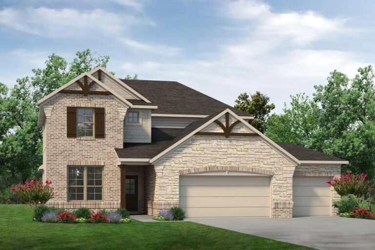 nueces elevation C 3 car garage